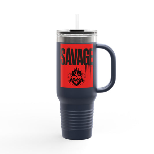 Swig Mega Mug 40oz Wild at Heart | Insulated Stainless Steel Tumbler with Handle & Straw | Keeps Drinks Cold 24+ hrs / Hot 9 hrs